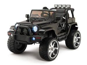 12V Jeep Rubber Wheels Black