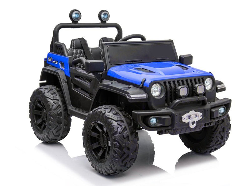 4WD Trekcar Kids Ride On Truck with EVA Wheels and Remote Control - Blue