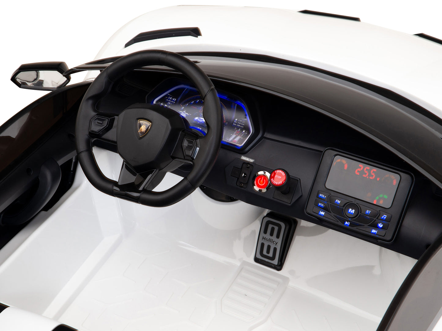 24V Lamborghini SVJ Ride On DRIFT Car with Remote Control - White