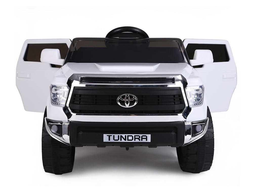 12V Kids Battery Powered Mini Toyota Tundra Ride-On Truck with Remote Control - White