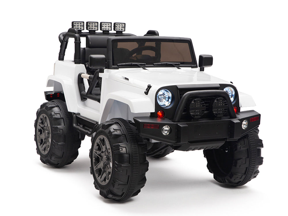 Kids 12V Electric Ride On Truck with RC / Remote Control - White