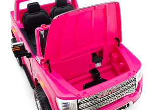 12V GMC Sierra Denali Kids Electric Ride On Truck with Remote Control - Pink