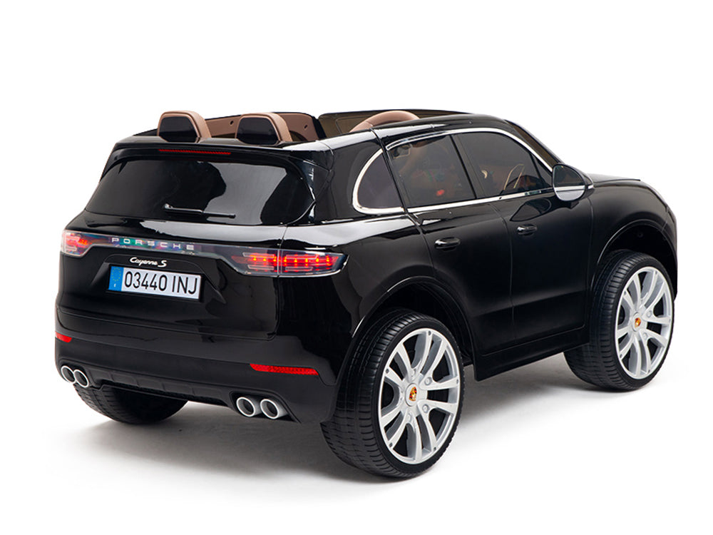 12V Porsche Cayenne Kids Electric Ride On Car with Remote Control - Black