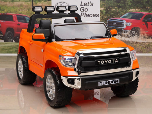 Kids 12V Toyota Tundra Ride On Truck Orange