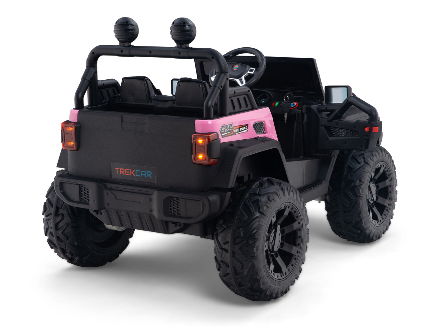 4WD Trekcar Kids Ride On Truck with EVA Wheels and Remote Control - Pink