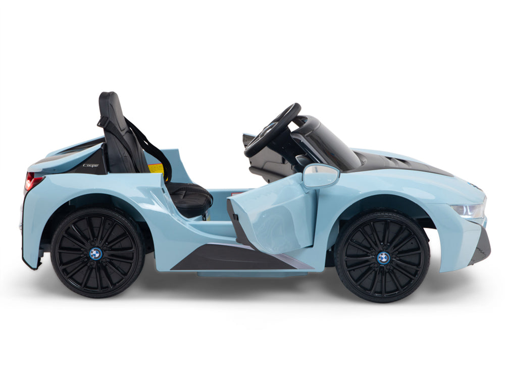 12V BMW i8 Kids Battery Powered Ride On Car with Remote - Blue