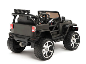 12V Jeep Rubber Wheels Black