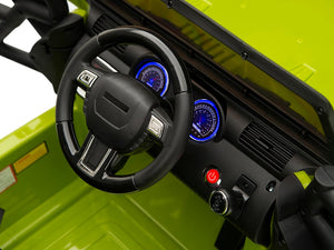 12V Jeep Rubber Wheels Green