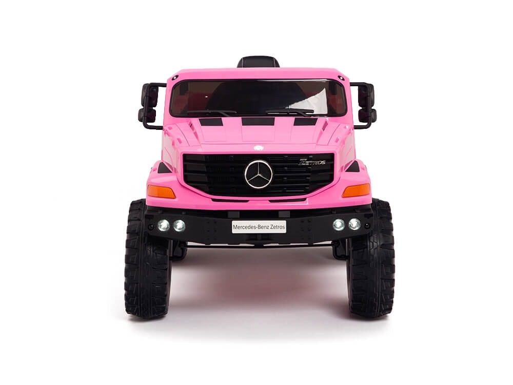 12V Mercedes Zetros One Seat Ride On Truck Pink
