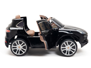 12V Porsche Cayenne Kids Electric Ride On Car with Remote Control - Black