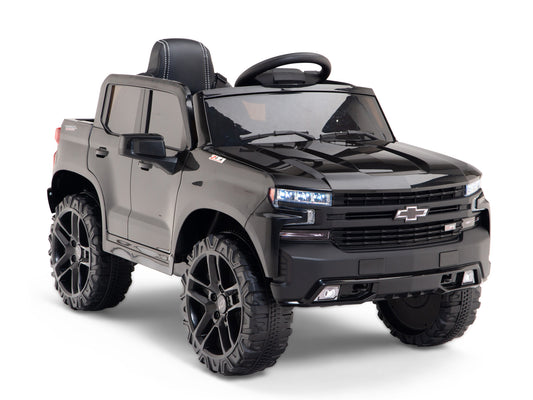 12V Chevrolet Silverado Kids Ride On Truck with Remote Control – Black