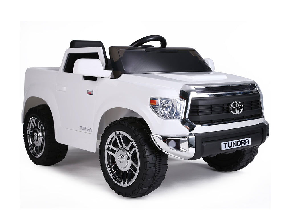 12V Kids Battery Powered Mini Toyota Tundra Ride-On Truck with Remote Control - White