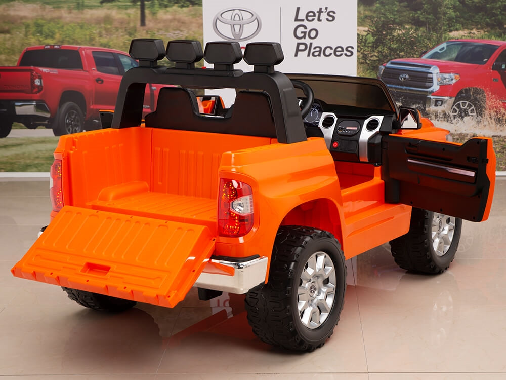 Kids 12V Toyota Tundra Ride On Truck Orange