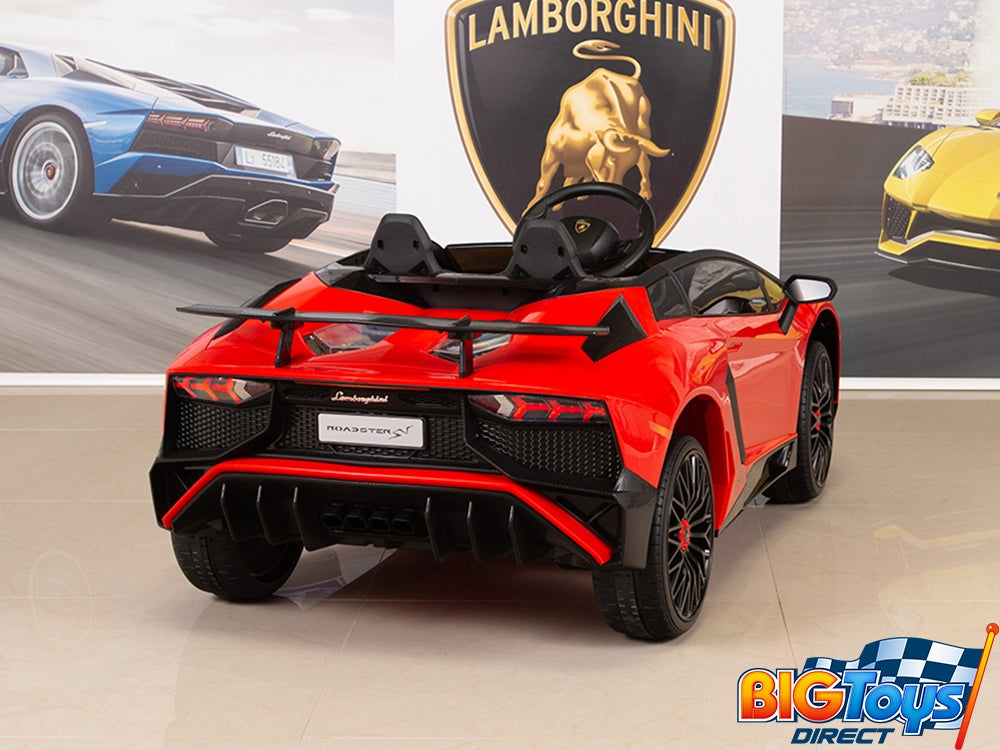 Lamborghini Avendador SV 12V Ride On Toy Car - with Parent Remote Control by Big Toys Direct - Red