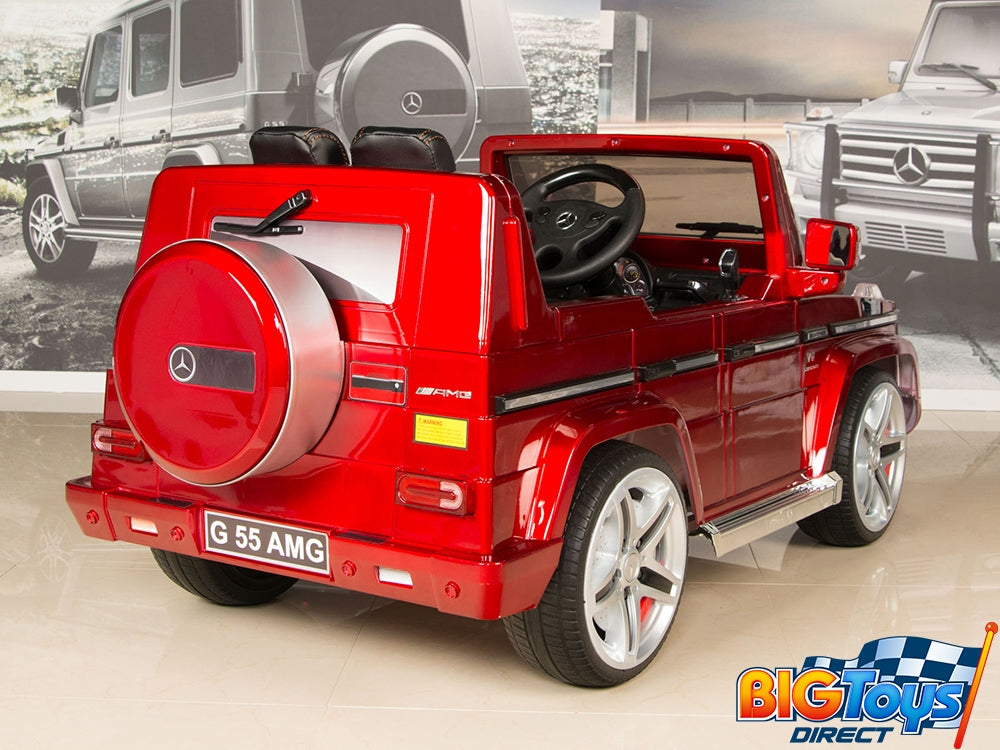 12V Mercedes Benz G55 PREMIUM Ride On SUV with Remote and MP3 - Red