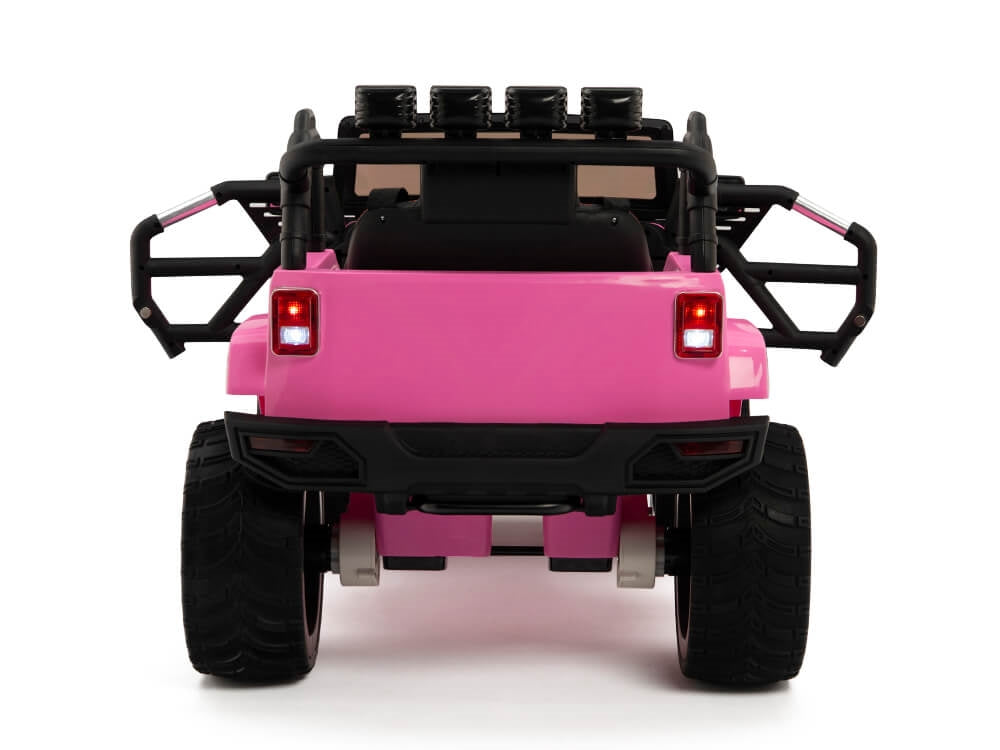 12V Jeep Rubber Wheels Pink