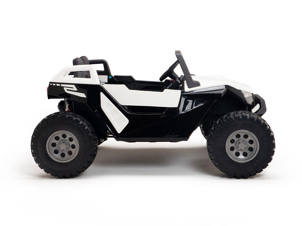 24V Red Tiger All Terrain UTV Ride on Buggy with Remote - White