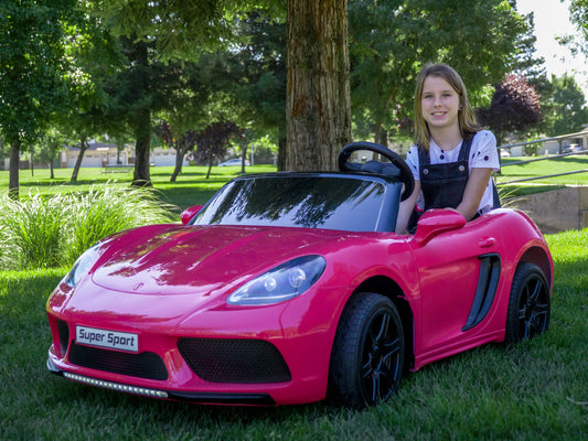 24V Super Sport GT Kids Ride On Car - Pink