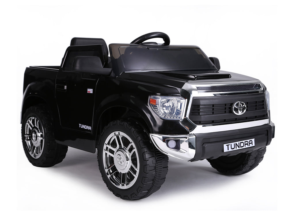 12V Kids Battery Powered Mini Toyota Tundra Ride-On Truck with Remote Control - Black