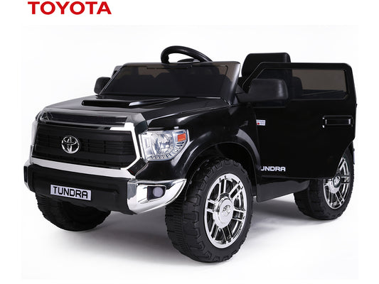12V Kids Battery Powered Mini Toyota Tundra Ride-On Truck with Remote Control - Black