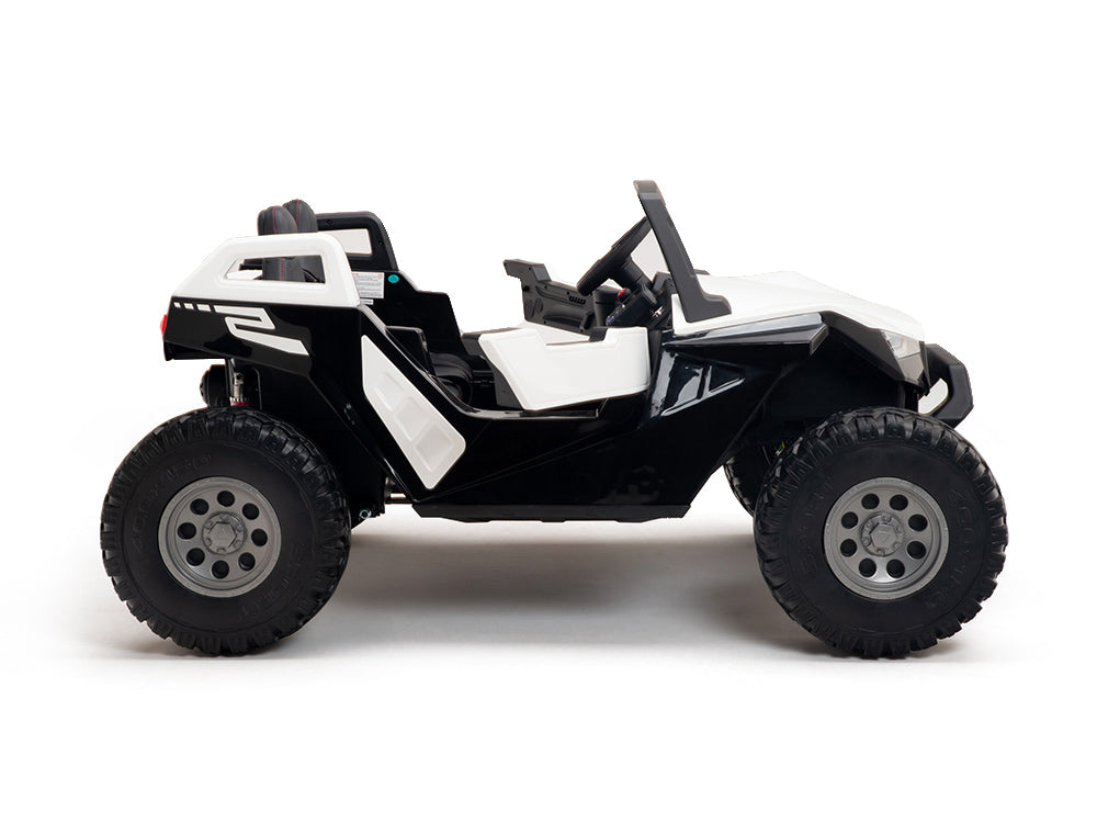 24V Red Tiger All Terrain UTV Ride on Buggy with Remote - White