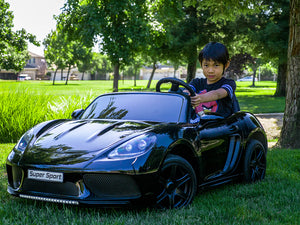 24V Super Sport GT Kids Ride On Car - White