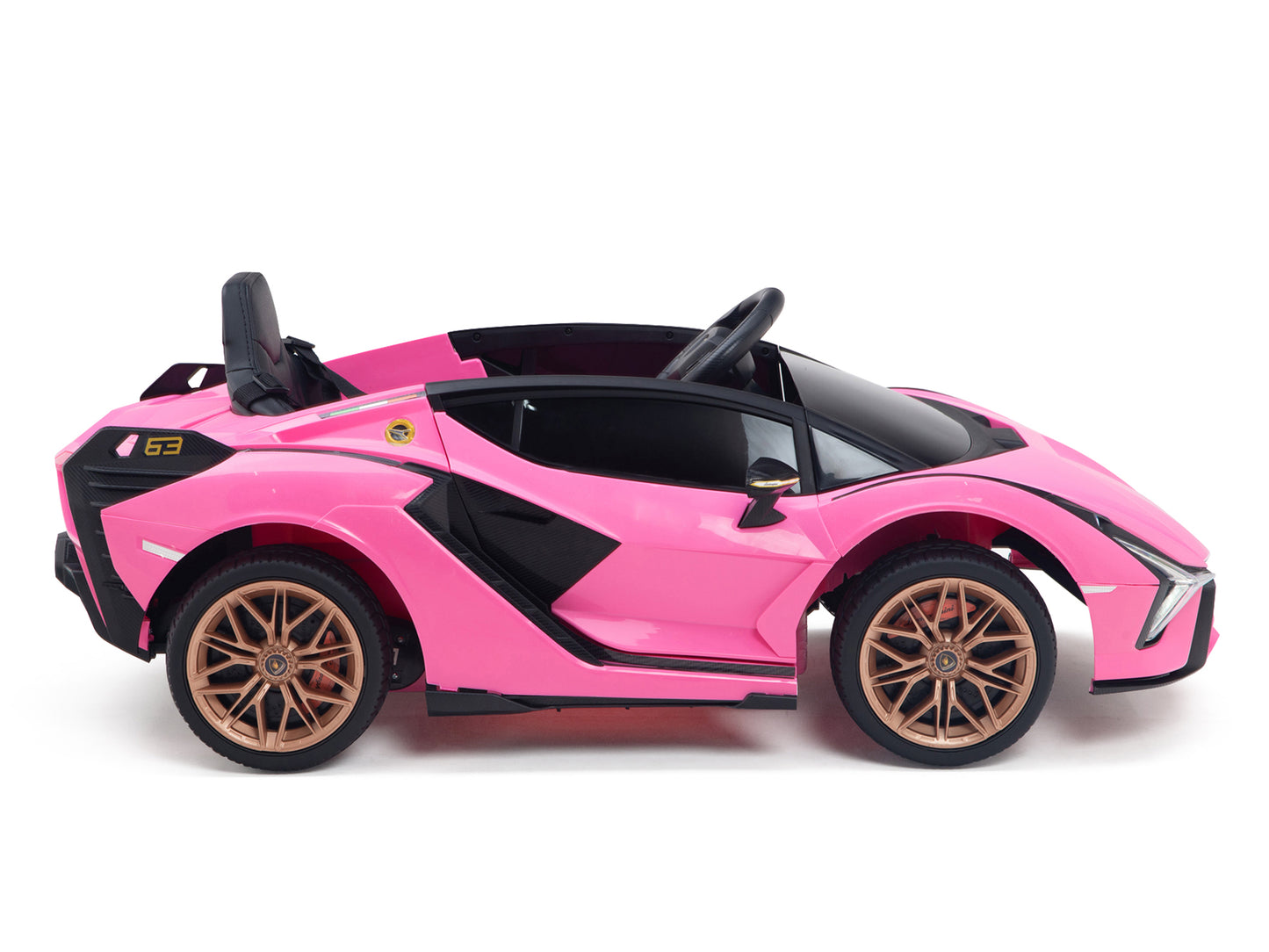 Lamborghini Sian 12V Kids Ride On Car with Remote Control - Pink