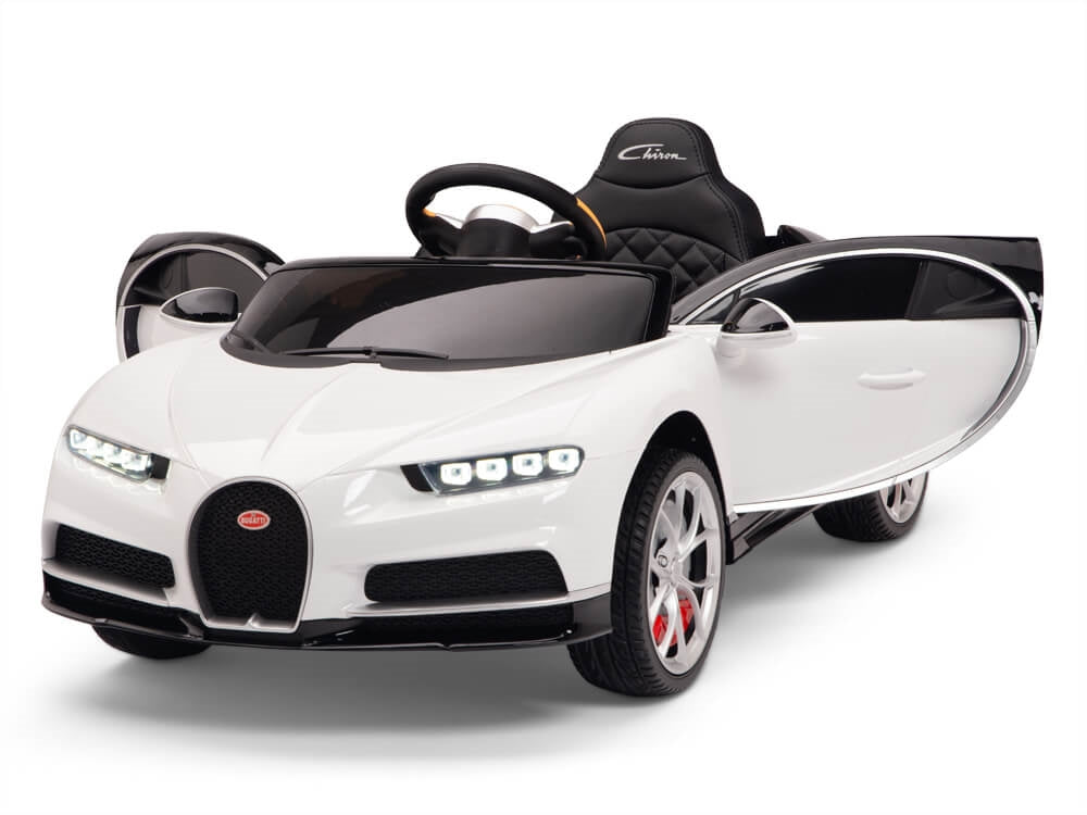 Big Toys Direct 12V Bugatti Chiron Car White and Black