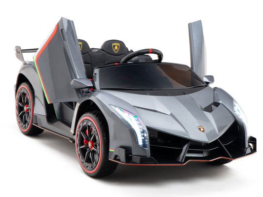 2WD / AWD Kids Premium Lamborghini Veneno Ride On Car with Remote Control - Grey