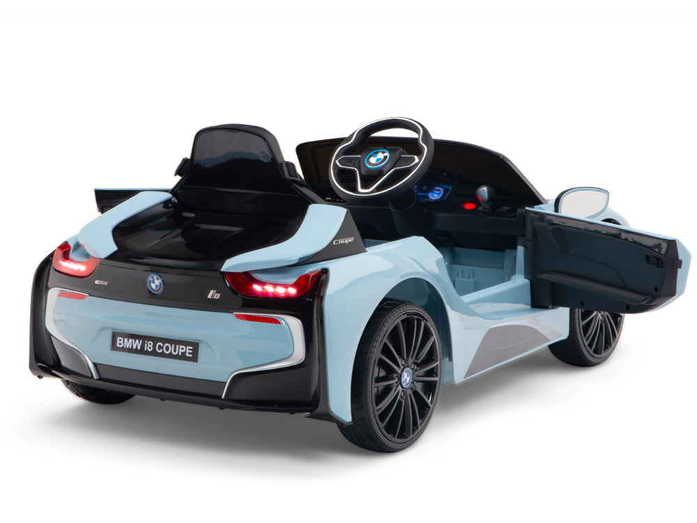 12V BMW i8 Kids Battery Powered Ride On Car with Remote - Blue