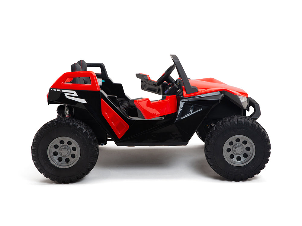 24V Red Tiger All Terrain UTV Ride on Buggy with Remote - Red
