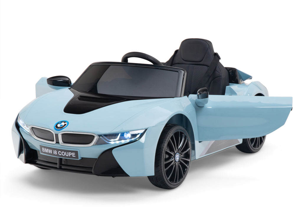 12V BMW i8 Kids Battery Powered Ride On Car with Remote - Blue