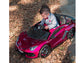12V Kids Ride On Sports Car Battery Powered Lamborghini Aventador SVJ with Remote - Red