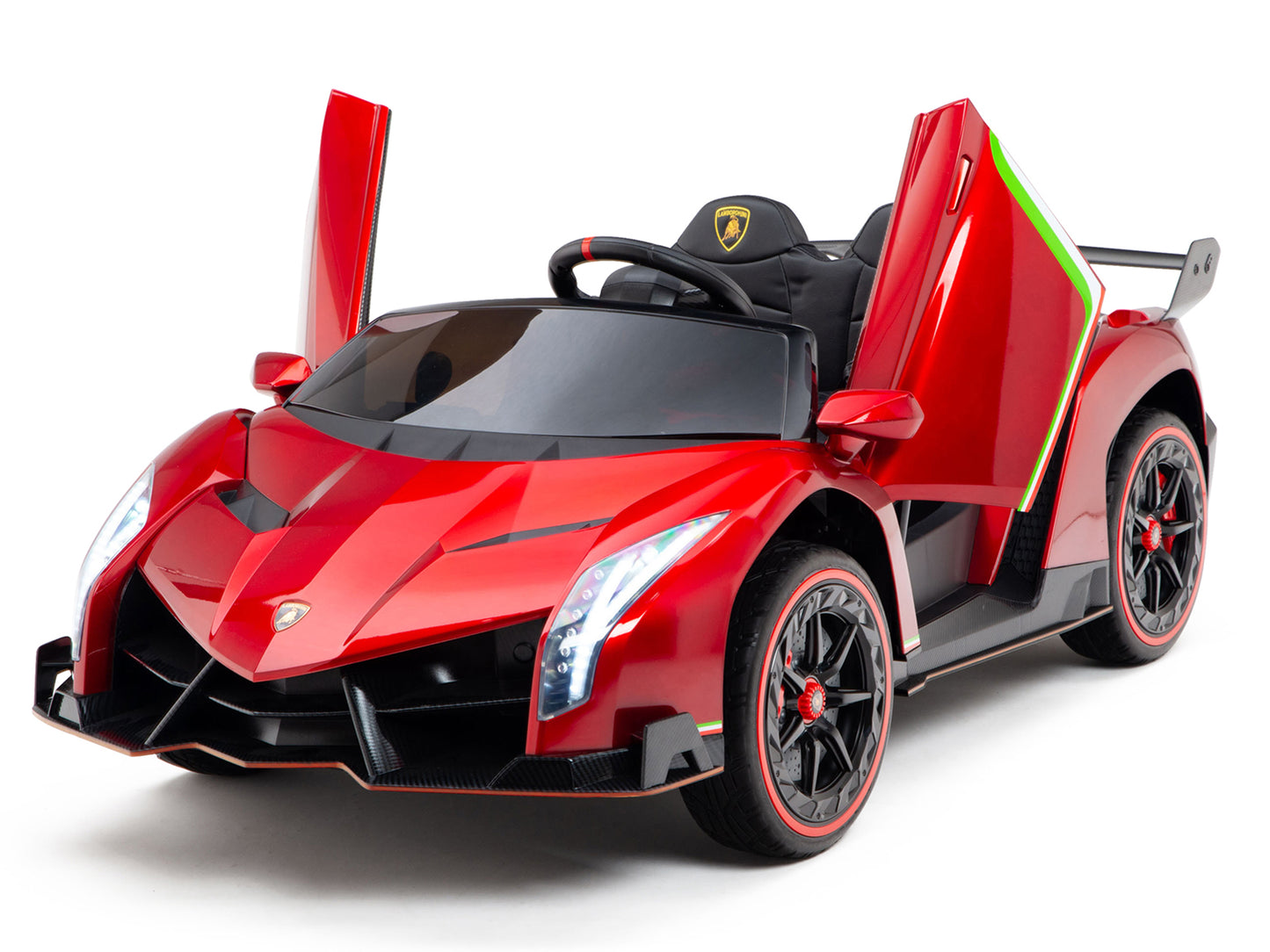 2WD / AWD Kids Premium Lamborghini Veneno Ride On Car with Remote Control - Red