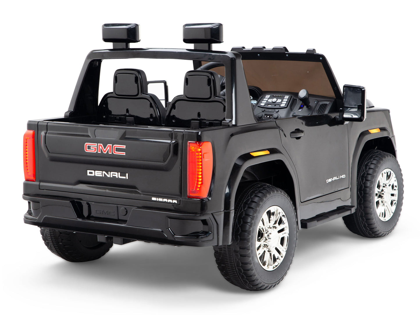 12V GMC Sierra Denali Kids Electric Ride On Truck with Remote Control - Black