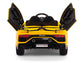 12V Kids Ride On Sports Car Battery Powered Lamborghini Aventador SVJ with Remote - Yellow
