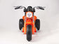 Kids 12V Red Hawk Motorcycle in Orange