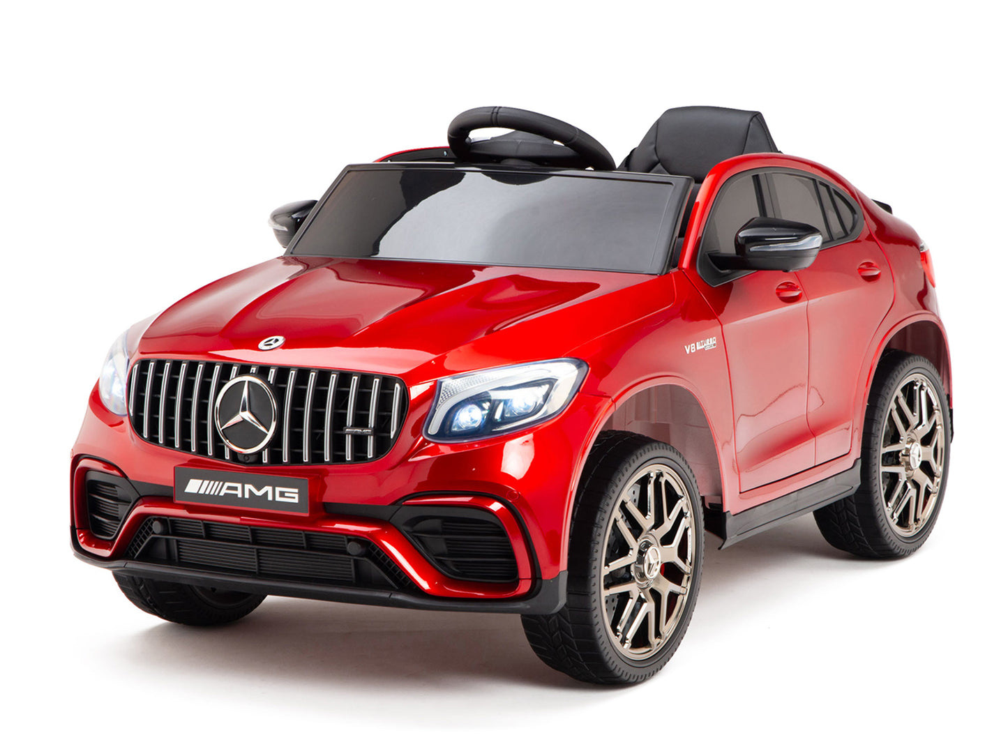 12V Mercedes-Benz GLC63S Kids Battery Operated Ride On Car with Remote Control USB & MP3 - Burgundy