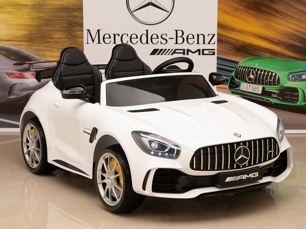 12V Mercedes-Benz AMG GTR Kids Ride On Car with Remote Control - White