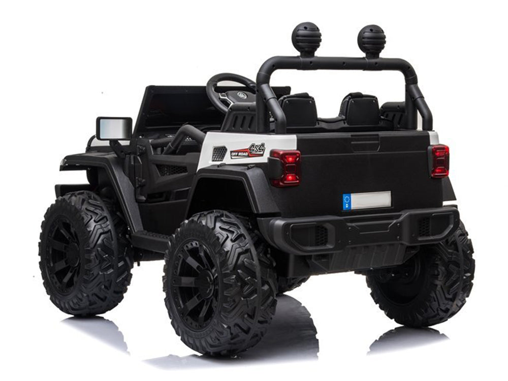 4WD Trekcar Kids Ride On Truck with EVA Wheels and Remote Control - White