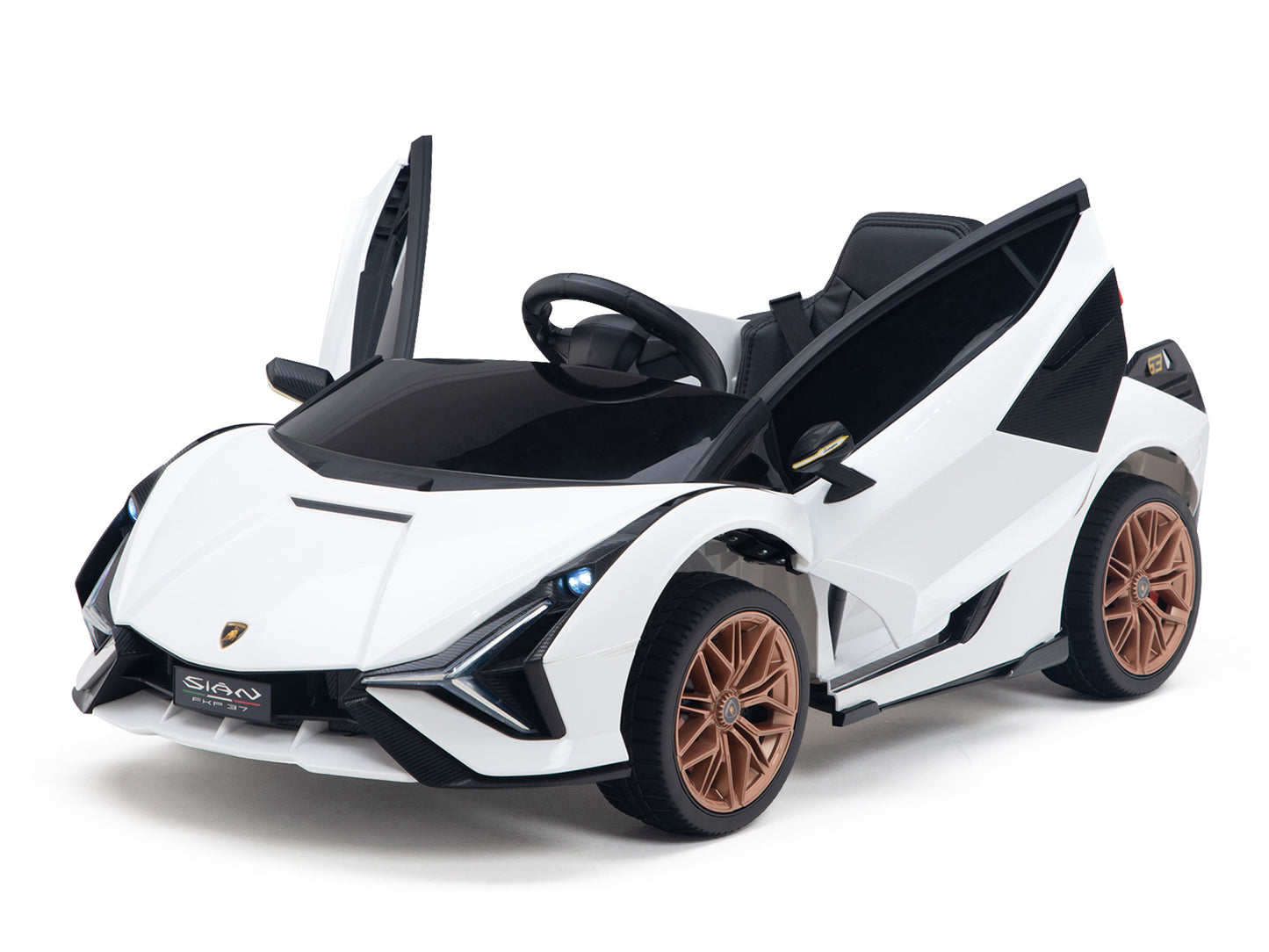 Lamborghini Sian 12V Kids Ride On Car with Remote Control - White
