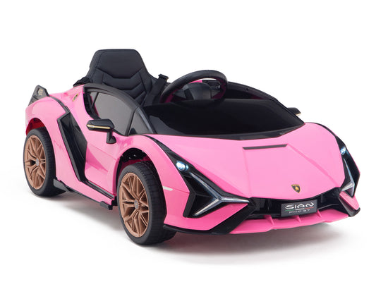 Lamborghini Sian 12V Kids Ride On Car with Remote Control - Pink