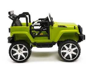 12V Jeep Rubber Wheels Green