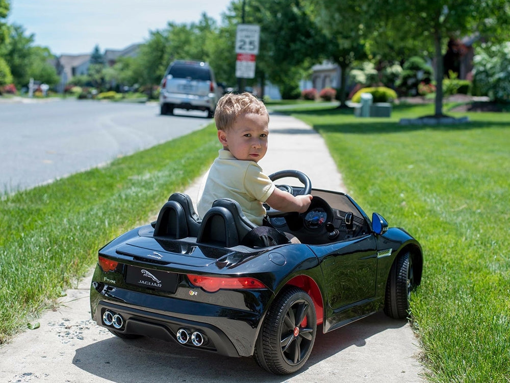 Jaguar F-TYPE 12V Kids Ride On Battery Powered Wheels Car with 2.4GHz RC Remote, Black