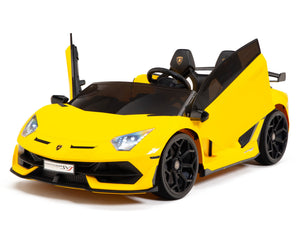 24V Lamborghini SVJ Ride On DRIFT Car with Remote Control - Yellow