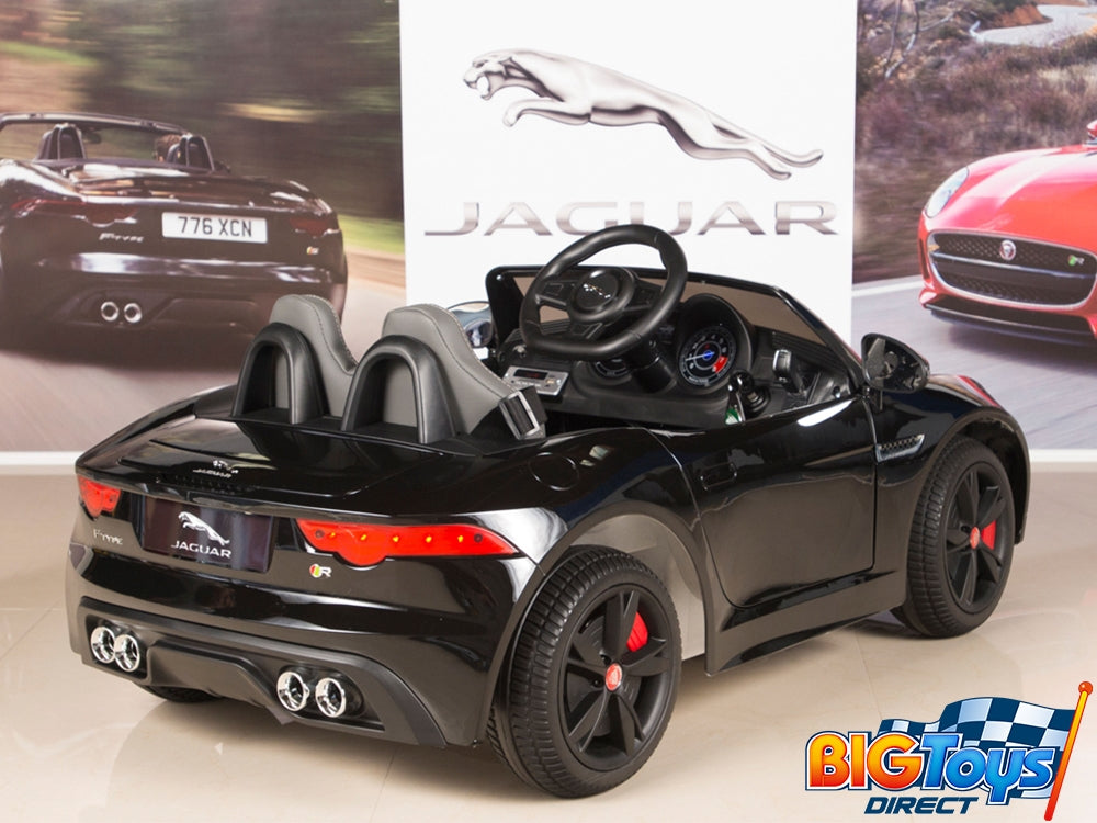 Jaguar F-TYPE 12V Kids Ride On Battery Powered Wheels Car with 2.4GHz RC Remote, Black