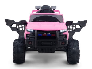 24V Chevrolet Silverado Lifted Ride On Truck with Remote Control – Pink