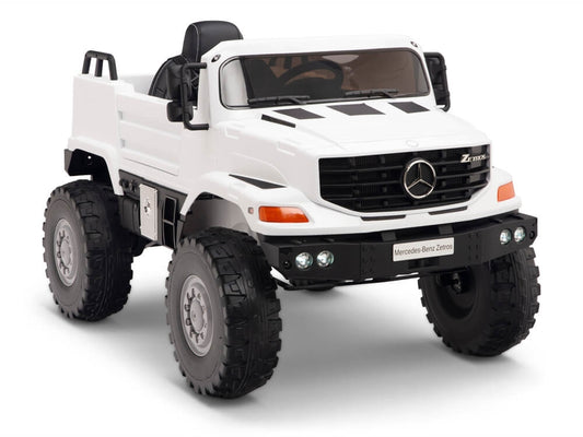 12V Mercedes Zetros One Seat Ride On Truck White